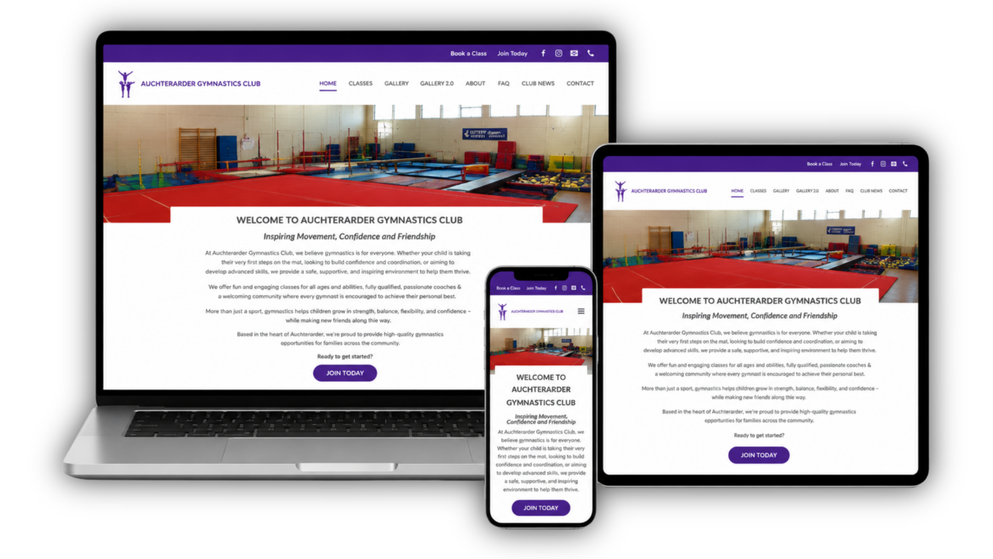New website launched for Auchterarder Gymnastics Club